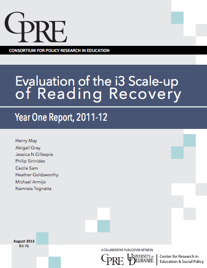 Reading Recovery Intervention Program